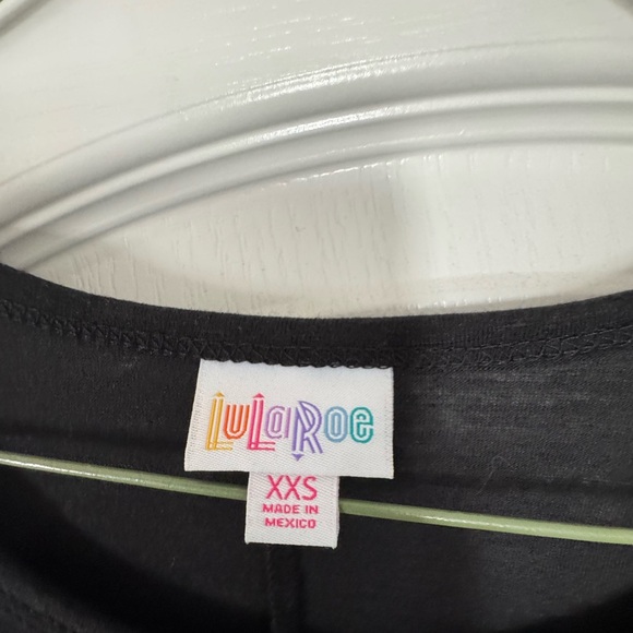 LuLaRoe Black Carly Knee-Length T-Shirt Dress - Picture 3 of 4